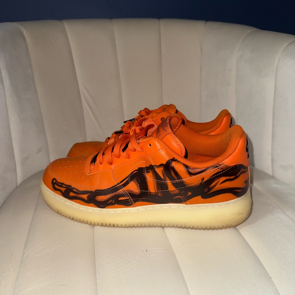 Nike Air Force 1 Orange Skeleton Halloweens